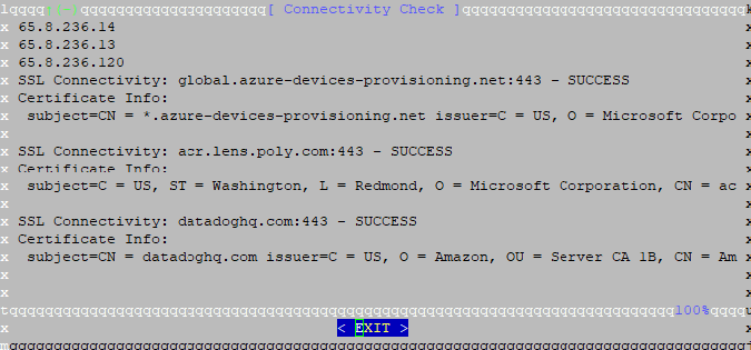 VM interface Check Connectivity page 2