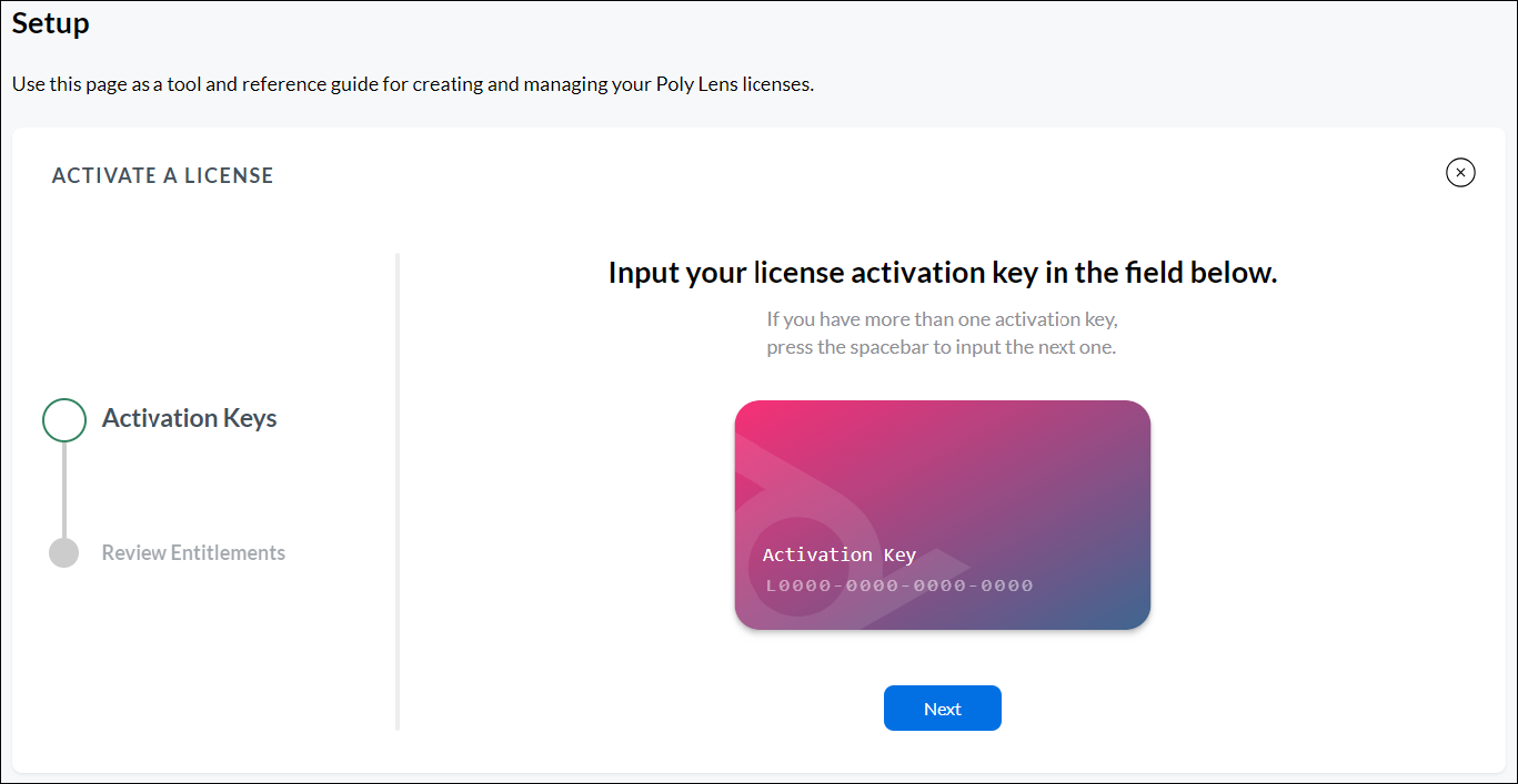 Graphic of the Activate a License page